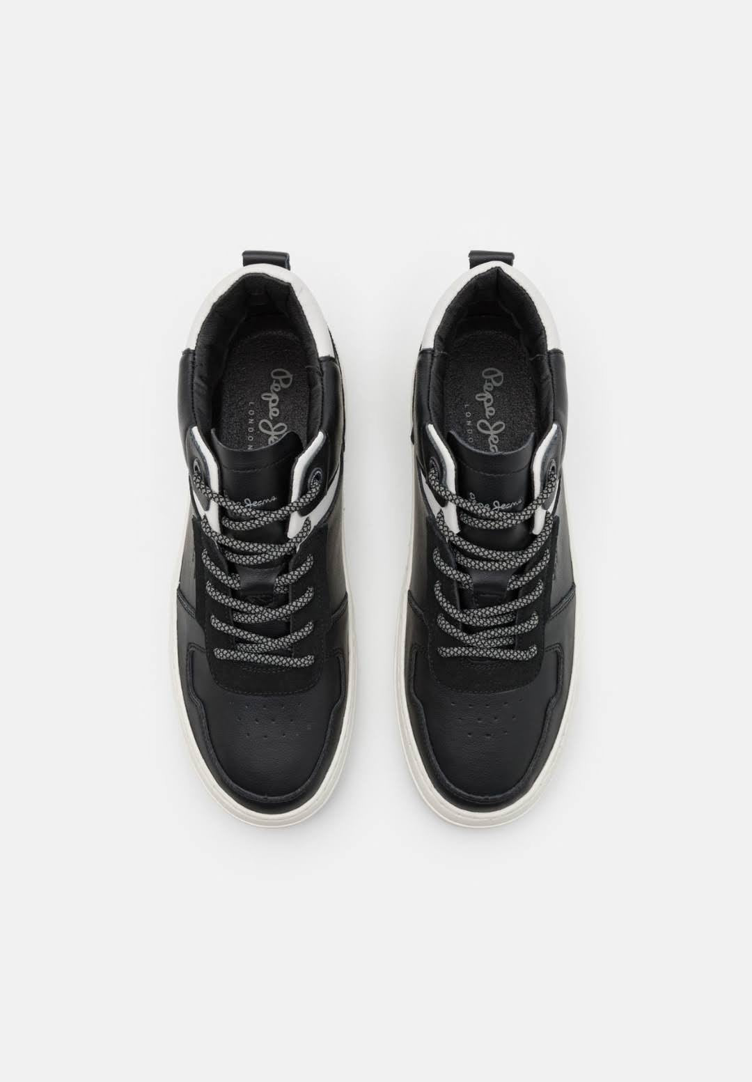 Pépé Jeans London, basket cuir noir taille 44