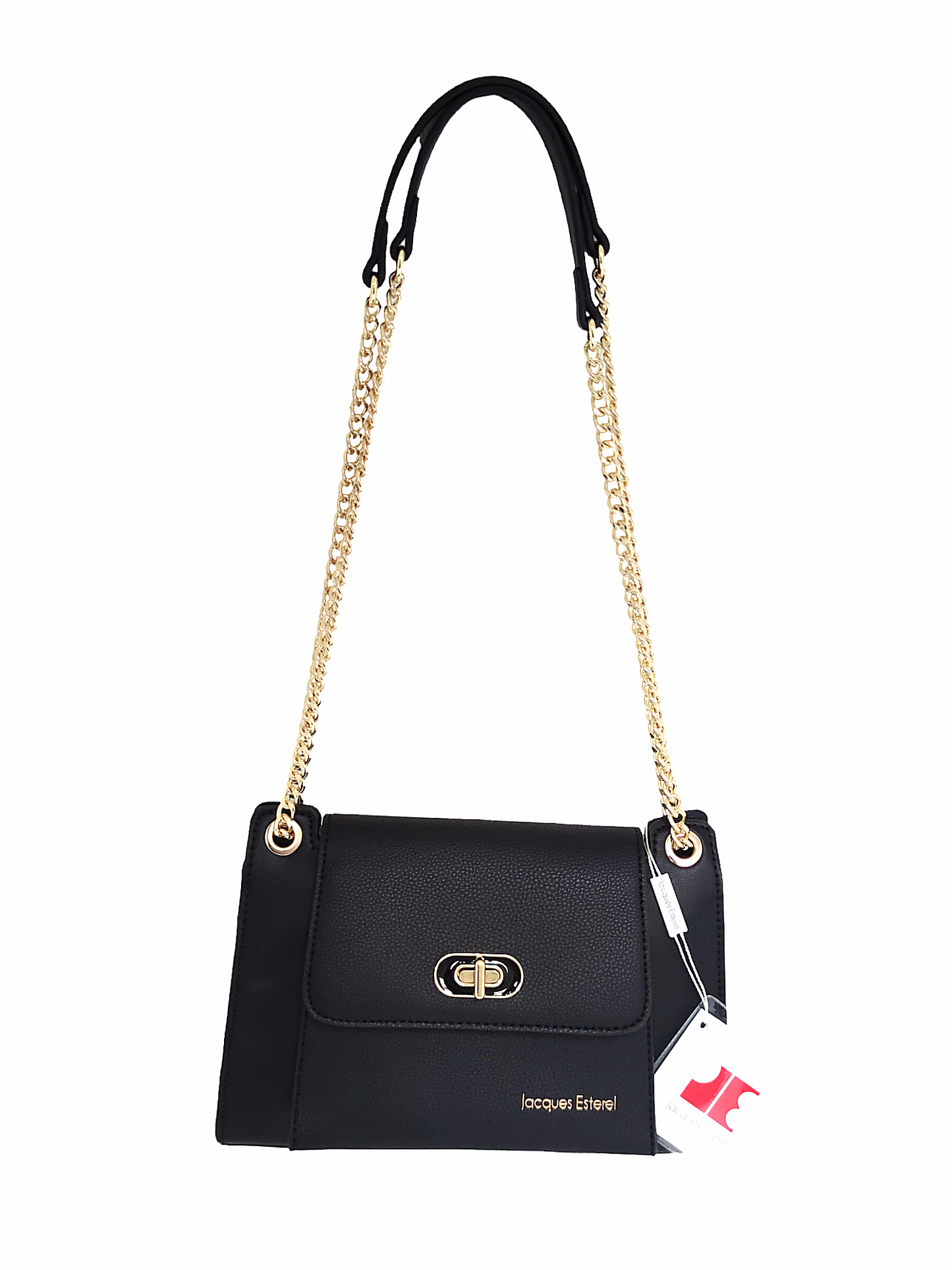 Petit Sac à main Jacques Esterel en cuir noir