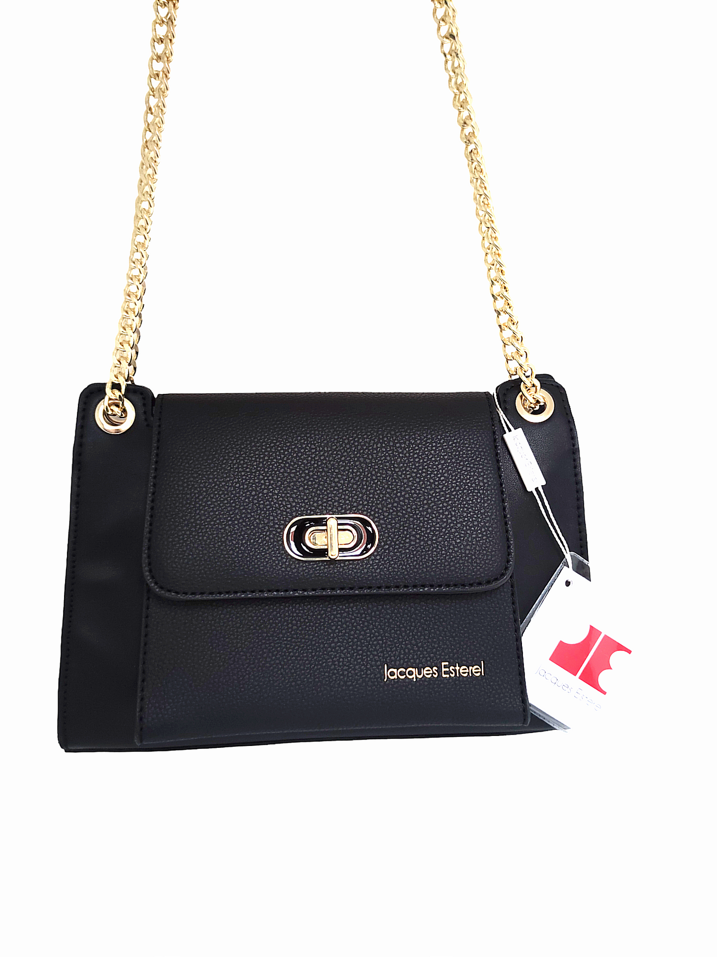 Petit Sac à main Jacques Esterel en cuir noir