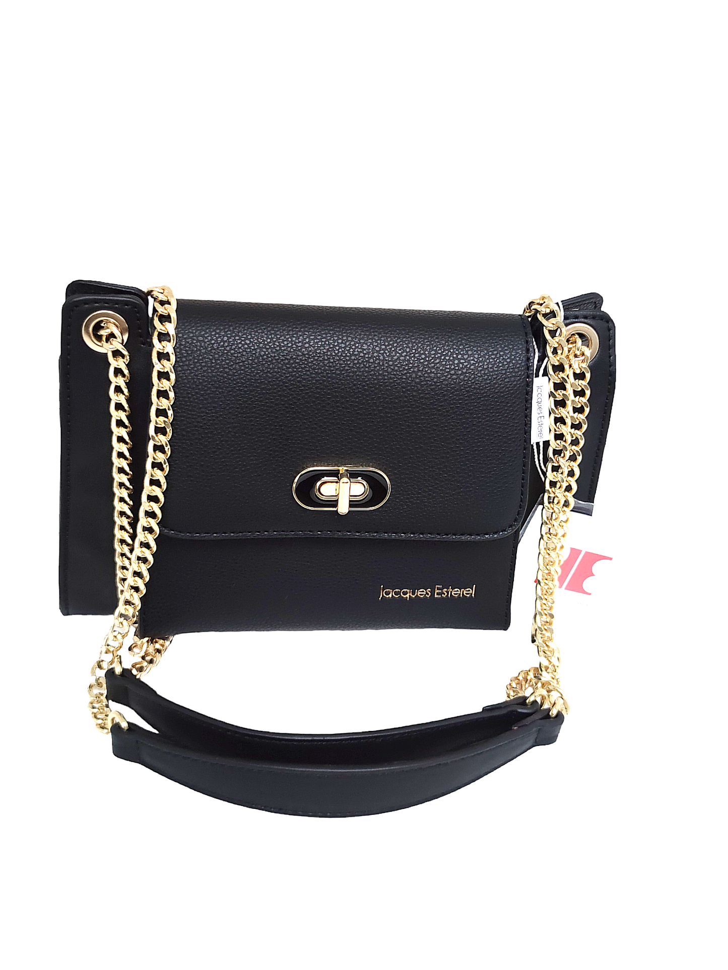 Petit Sac à main Jacques Esterel en cuir noir