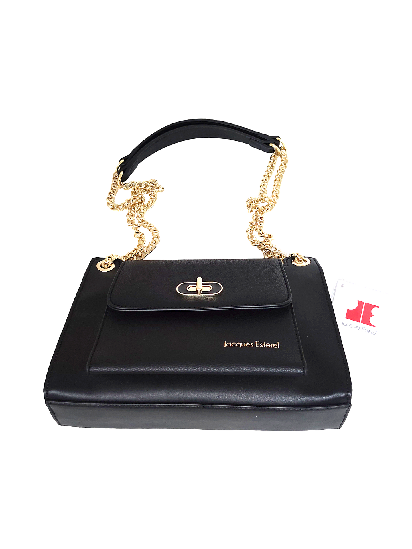 Petit Sac à main Jacques Esterel en cuir noir