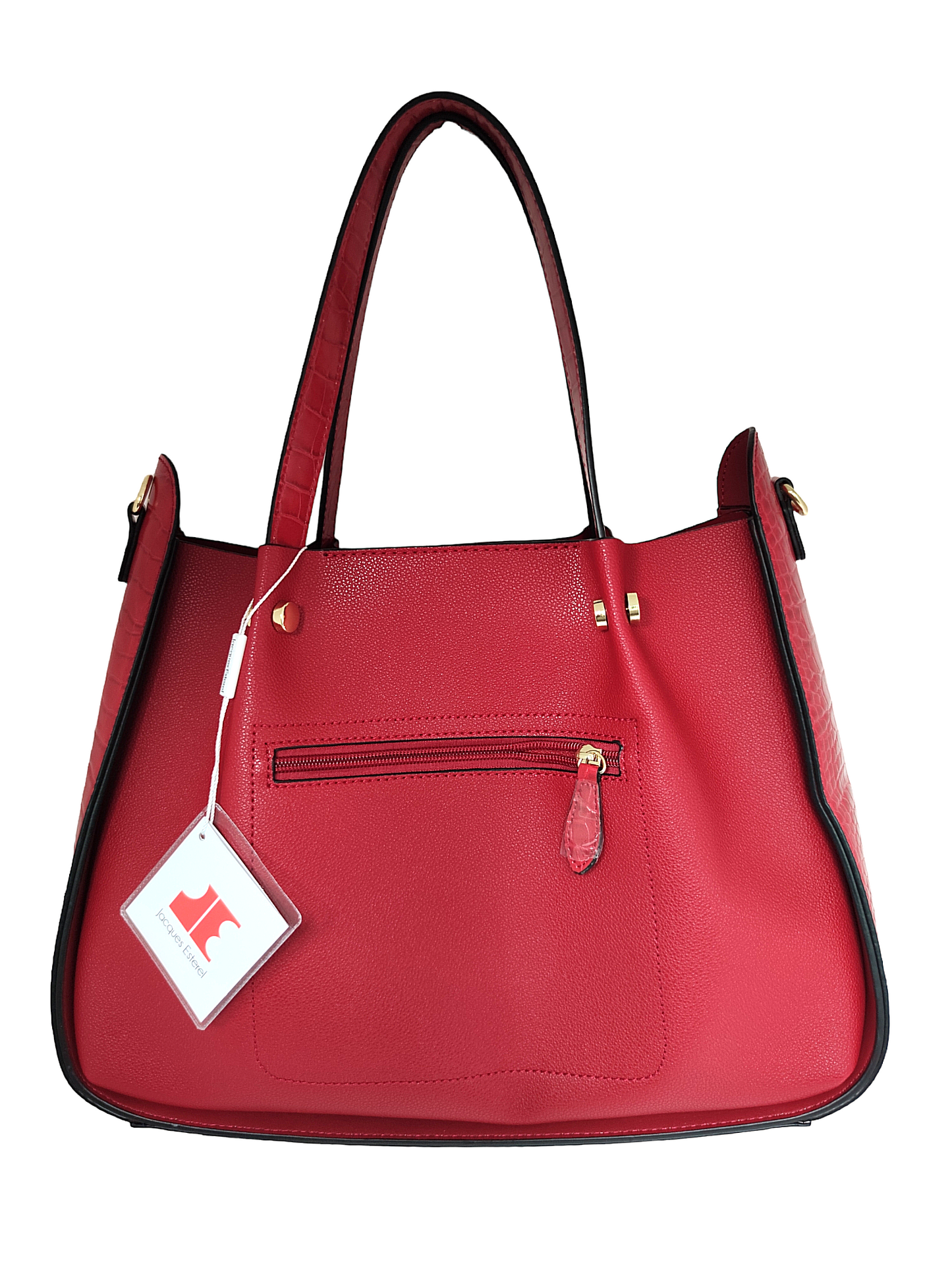 Sac à main Jacques Esterel ( deux en un) cuir Rouge
