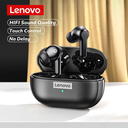 Original Lenovo LP1S TWS Écouteur sans Fil Bluetooth 5.0 Imperméable à Réduction du Bruit de Sport avec Micro - black