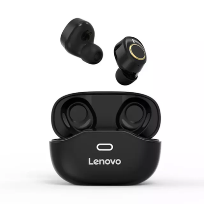 Lenovo X18 Écouteurs Bluetooth Écouteurs sans Fil Embouts ergonomiques ultralégers Son Stéréo de Qualité Certifiés IPX4 Autonomie 24h Contrôle Tactile - noir