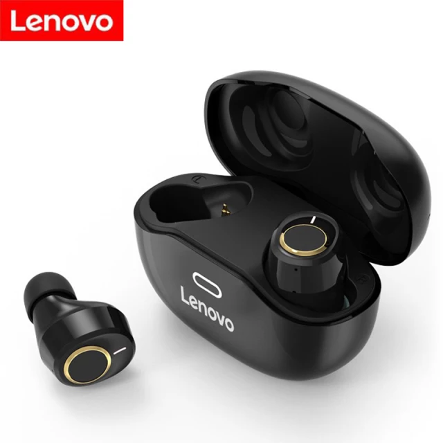 Lenovo X18 Écouteurs Bluetooth Écouteurs sans Fil Embouts ergonomiques ultralégers Son Stéréo de Qualité Certifiés IPX4 Autonomie 24h Contrôle Tactile - noir