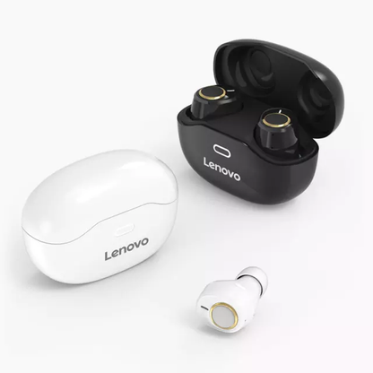 Lenovo X18 Écouteurs Bluetooth Écouteurs sans Fil Embouts ergonomiques ultralégers Son Stéréo de Qualité Certifiés IPX4 Autonomie 24h Contrôle Tactile - noir