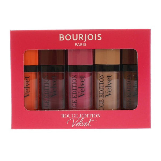 Bourjois coffret, 5 rouges à lèvres liquides Velvet - 5 coloris