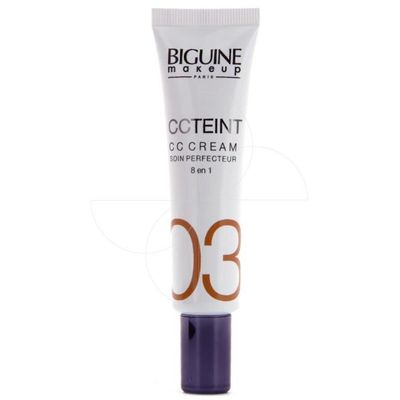 BIGUINE CC CREME & FOND DE TEINT 8 EN 1 SPF 20 ANTI AGE SOIN PERFECTEUR 03 AMBRE