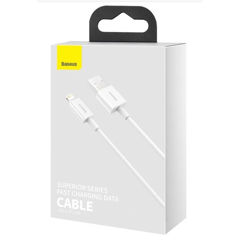 BASEUS- CABLE LIGHTNING 1m POUR IPHONE /  BLANC