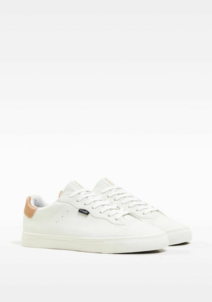 BERSHKA, mit  farbiger ferse,  white