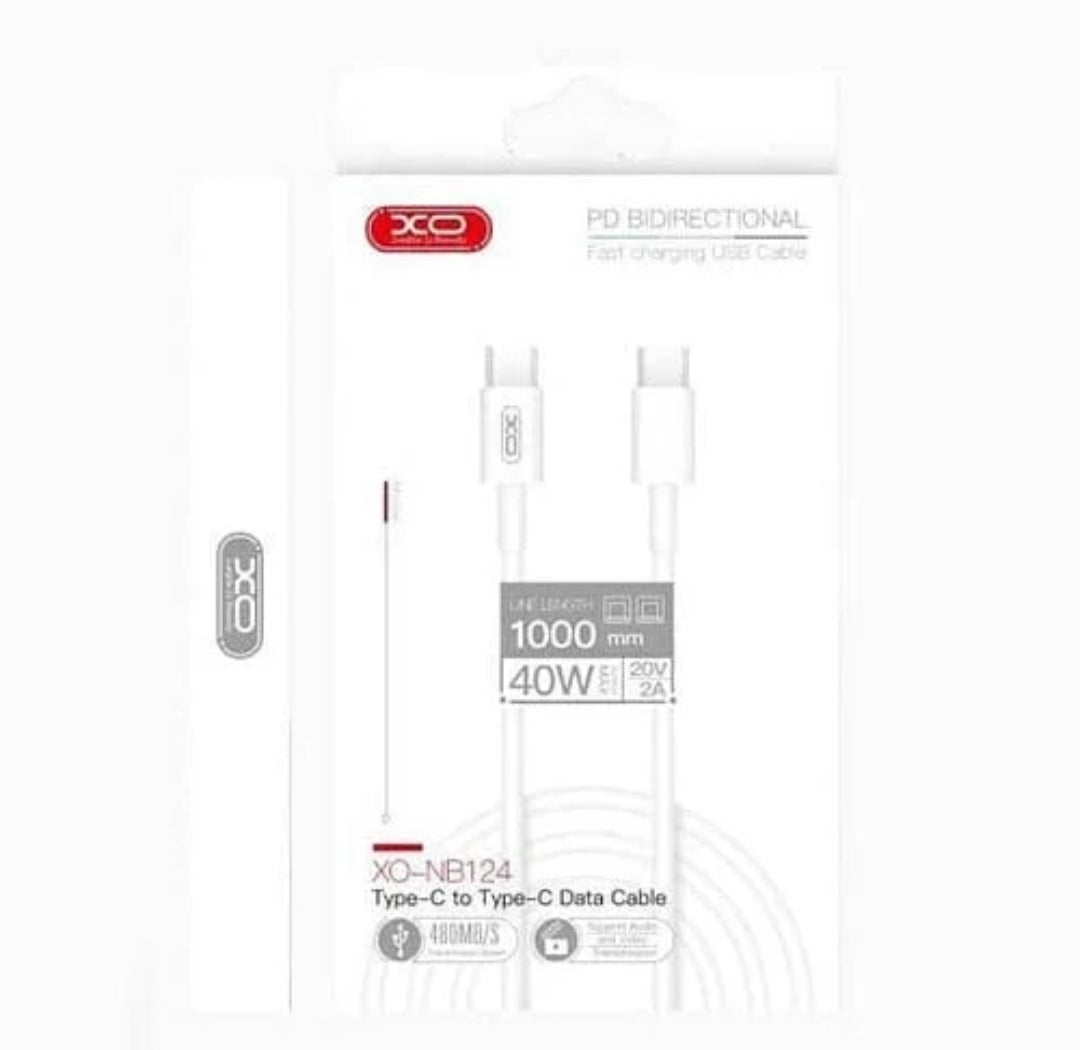 XO-Câble USB type C vers USB type C 40W Charge et Synchro 1m