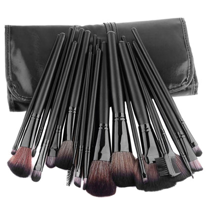 Kit pinceaux de maquillage 24 pièces- avec sac de rangement- noir