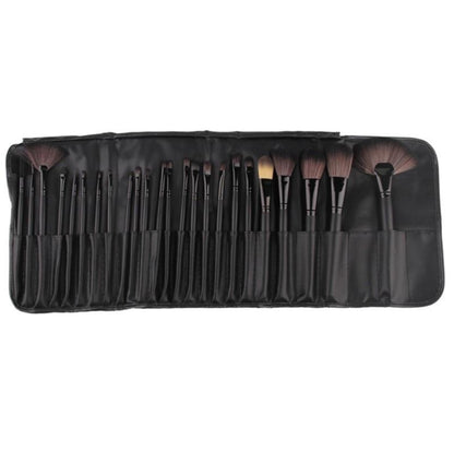 Kit pinceaux de maquillage 24 pièces- avec sac de rangement- noir